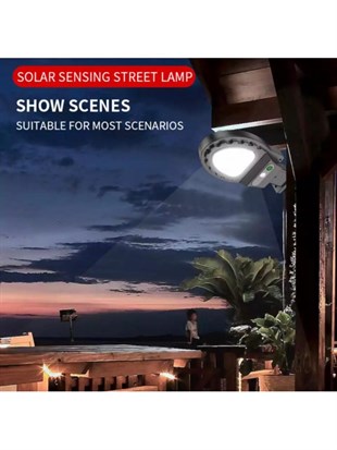 38 Ledli Sokak Lambası Aydınlatma Şeklinde Solar Bahçe Lambası 