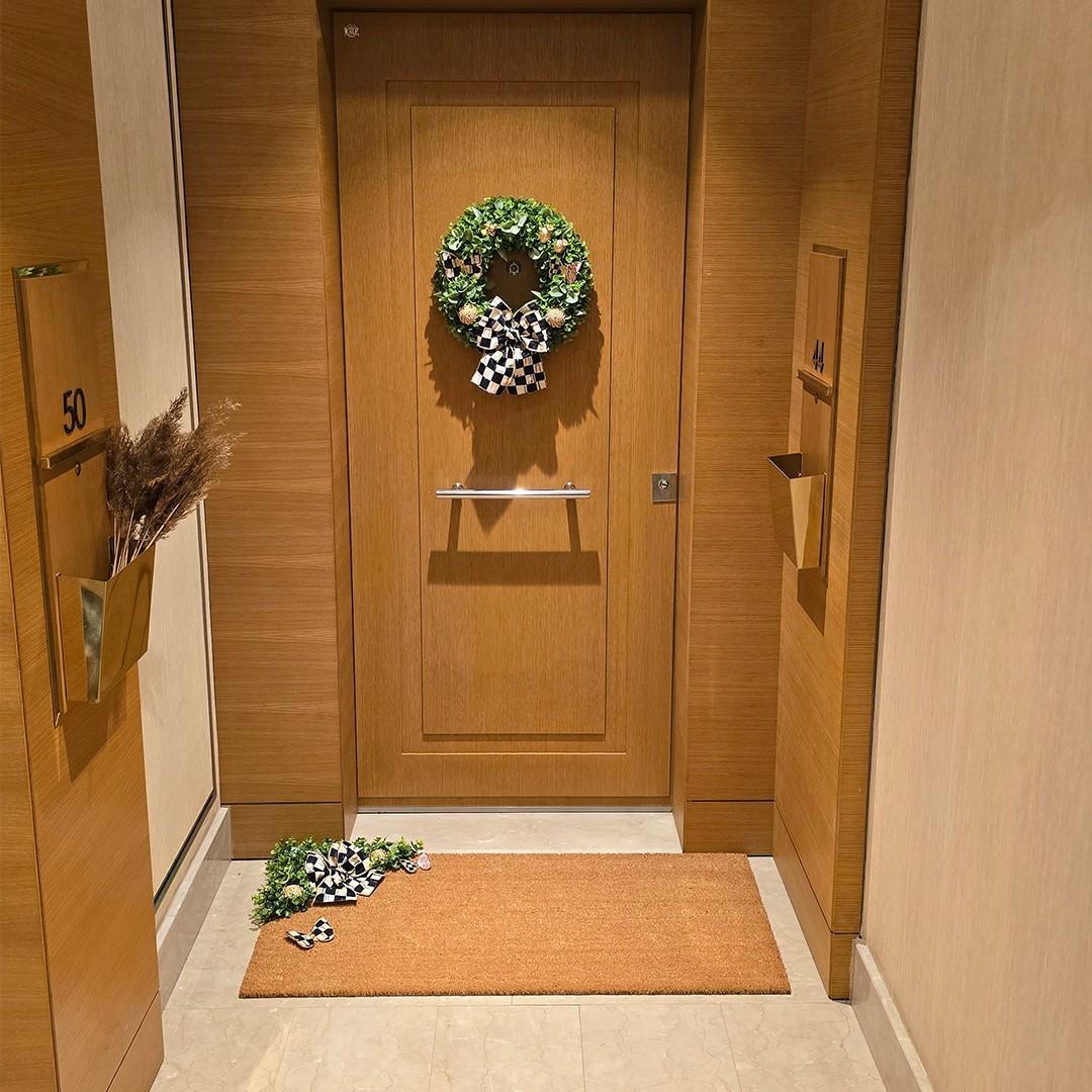 Mackenzie Childs Kurdeleli Model 4 Kapı Süsü Büyük Boy Paspas Set 11