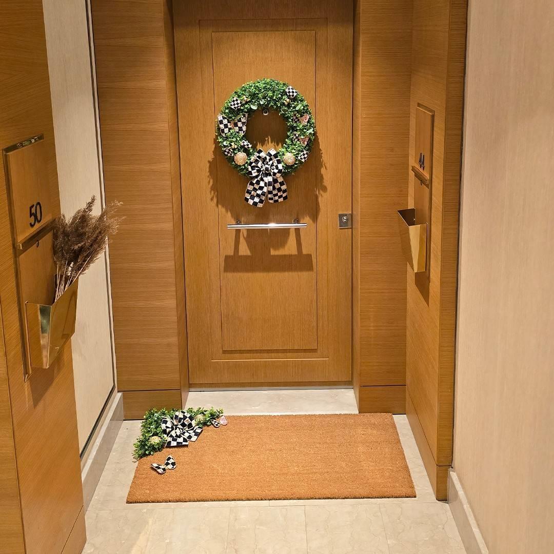 Mackenzie Childs Kurdeleli Model 5 Kapı Süsü Büyük Boy Paspas Set 14