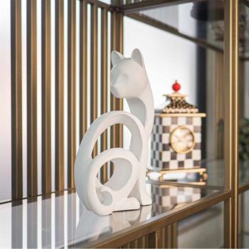 Soyut Kedi Biblo Beyaz