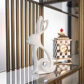 Soyut Tavşan Biblo Beyaz