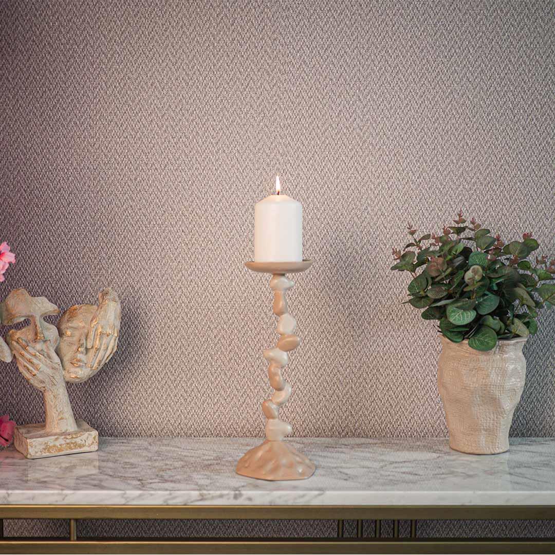 Dekoratif Taş Figürlü Şamdan Mumluk