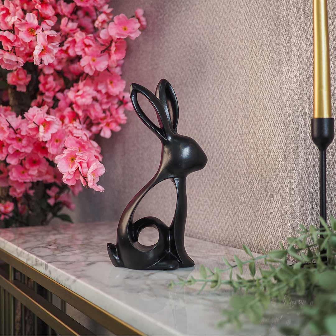 Soyut Tavşan Biblo Siyah