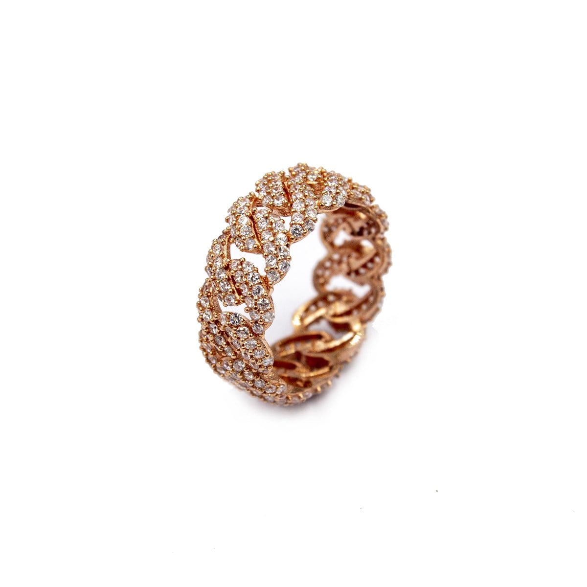 Zirkon Taşlı Rose Gold Gurmet Kadın Yüzük 925 Ayar Gümüş Enderşah
