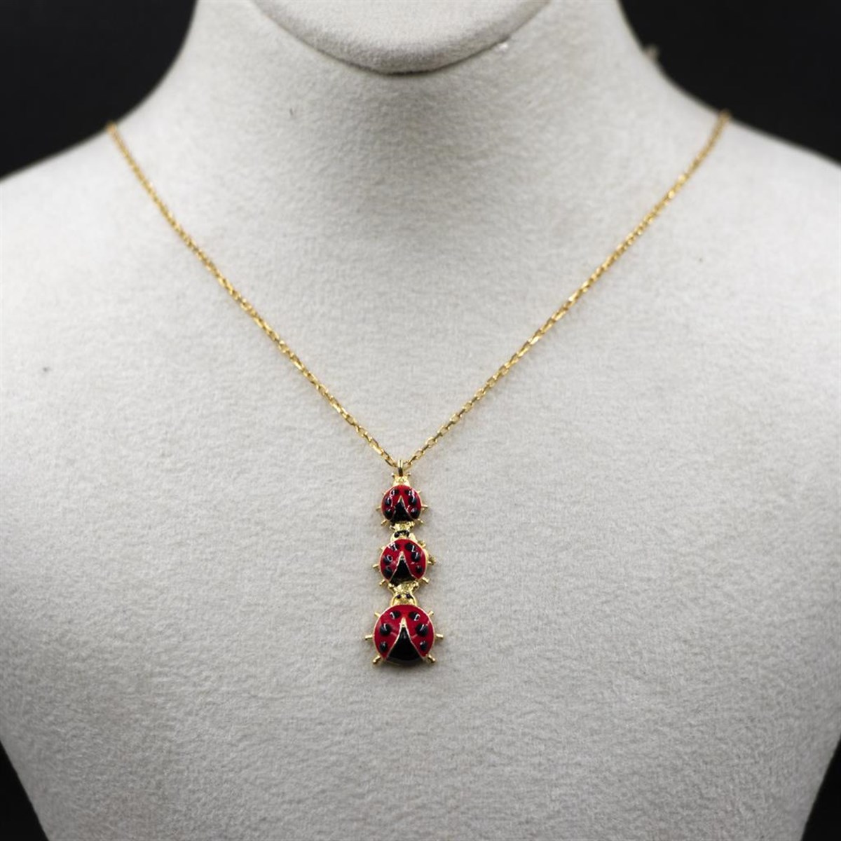 925 Ayar Gümüş Rose Gold Uğur Boncuklu Kadın Kolye Enderşah