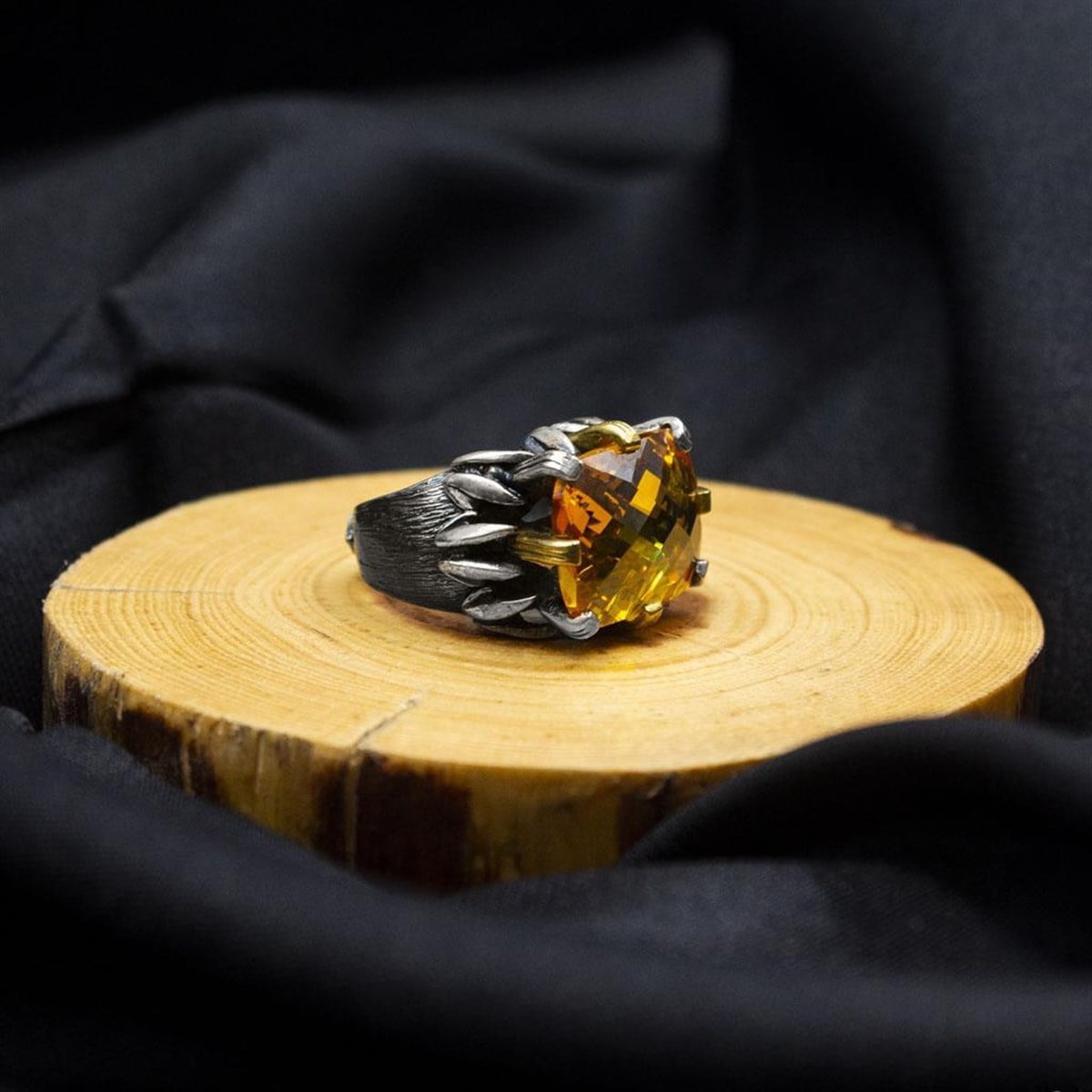Topaz Taşlı Otantik Gümüş Bayan Yüzük Enderşah