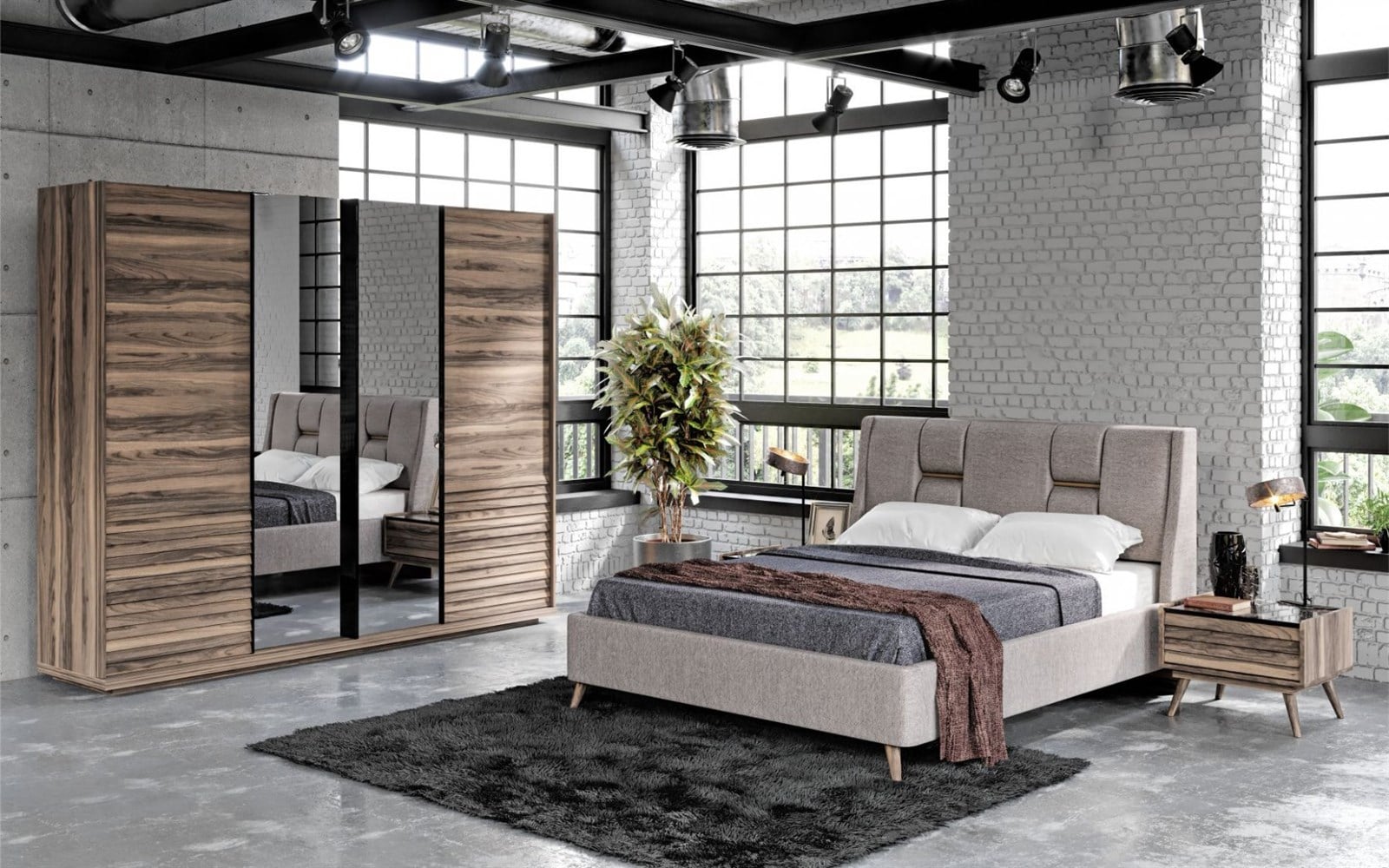 modern yemek odası takımlarıSETAŞSETAŞCorsa Ceviz Yatak Odası Takımı