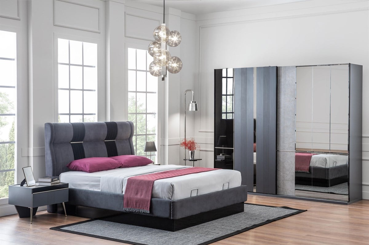 Modern Yatak Odası TakımlarıBESA HOME MOBİLYABESA HOME MOBİLYANoir Krom Yatak Odası Takımı