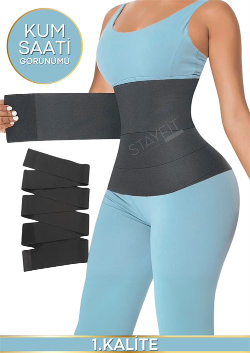 Waist Trainer Bel İnceltici 4 Mt Kum Saati Bel Korsesi - Unisex