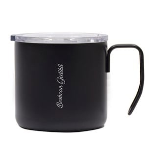 İsme Özel Çelik Sert Şeffaf Kapaklı Bardak - 350 Ml