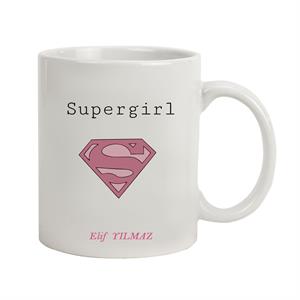 İsme Özel Kupa Bardak - Supergirl