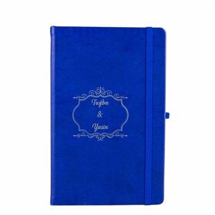 Kişiye Özel Lastikli Mavi Defter​ - Motif2