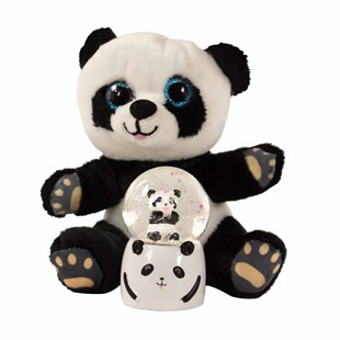 Sevimli Panda Temalı Peluş Ve Minik Boy Kar Küresi Seti
