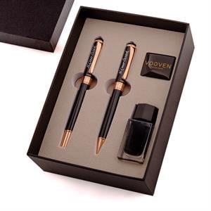 Vogven Marka İsme Özel Lüx Dolma Tükenmez Kalem ve Mürekkep Seti