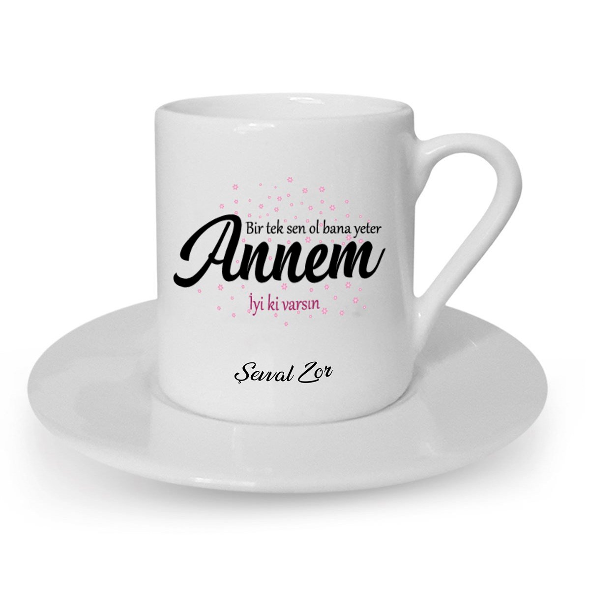  İsme Özel Kahve Fincanı Seti - Annem