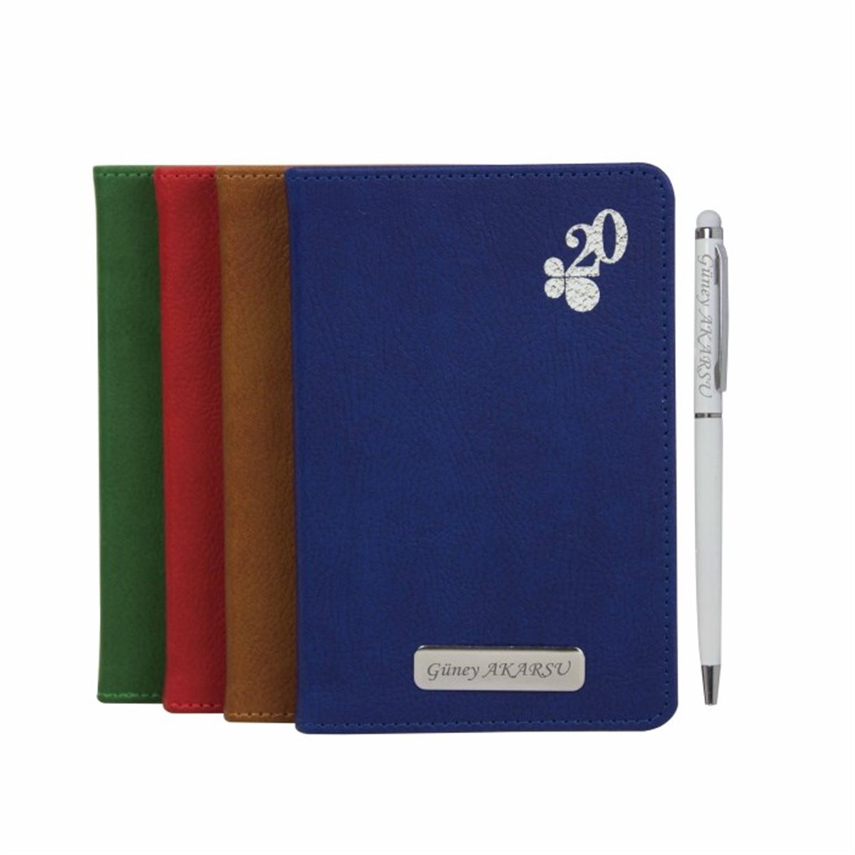 İsme Özel 2020 Termo Deri Haftalıklı Cep Ajandası​ ve Kalem Seti​ M2