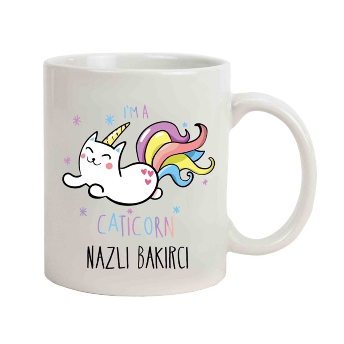 İsme Özel Caticorn Temalı Kupa Bardak M2