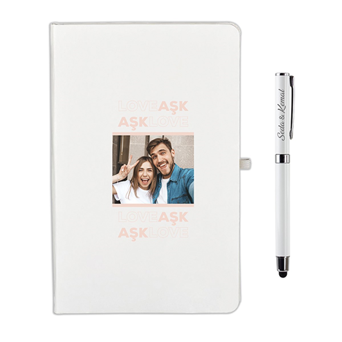 İsme Özel Defter Kalem Seti - Fotoğraf Baskılı