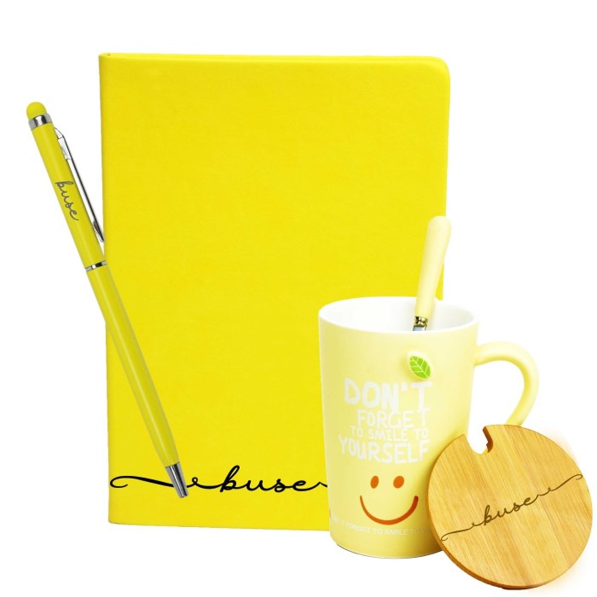 İsme Özel Defter Kupa Bardak ve Kalem Seti - El Yazısı İsimli