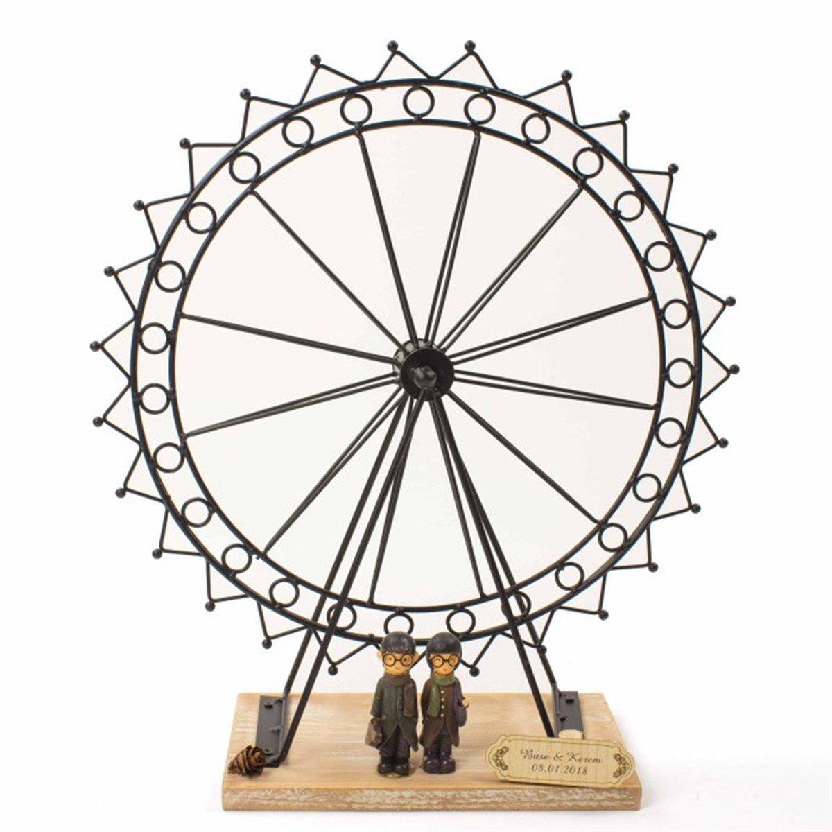 İsme Özel Dönme Dolap Temalı Biblo Büyük Boy