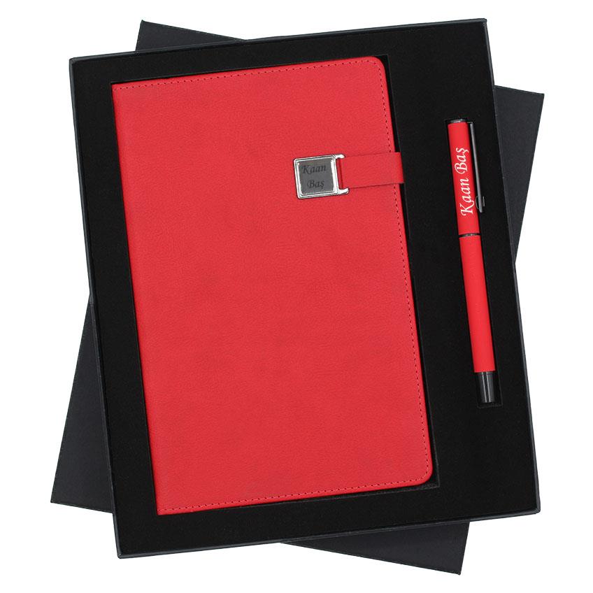 İsme Özel Exlucive Defter ve Roller Kalem Seti Tasarım Kutulu