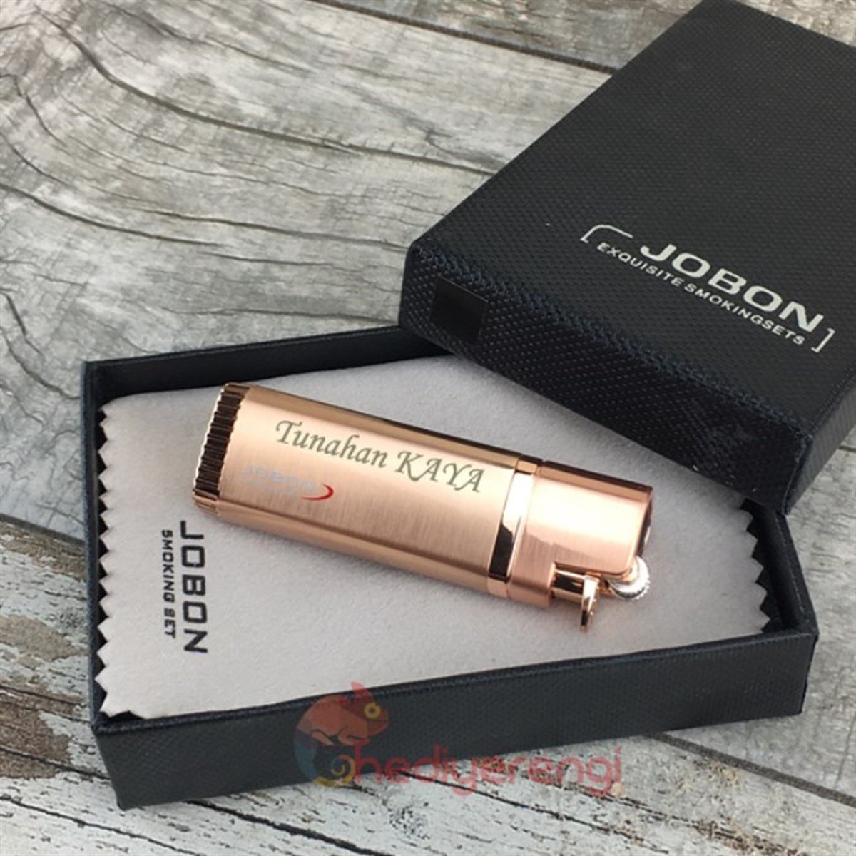 İsme Özel Jobon Exclusive Metal Puro Çakmağı Rose Renkli