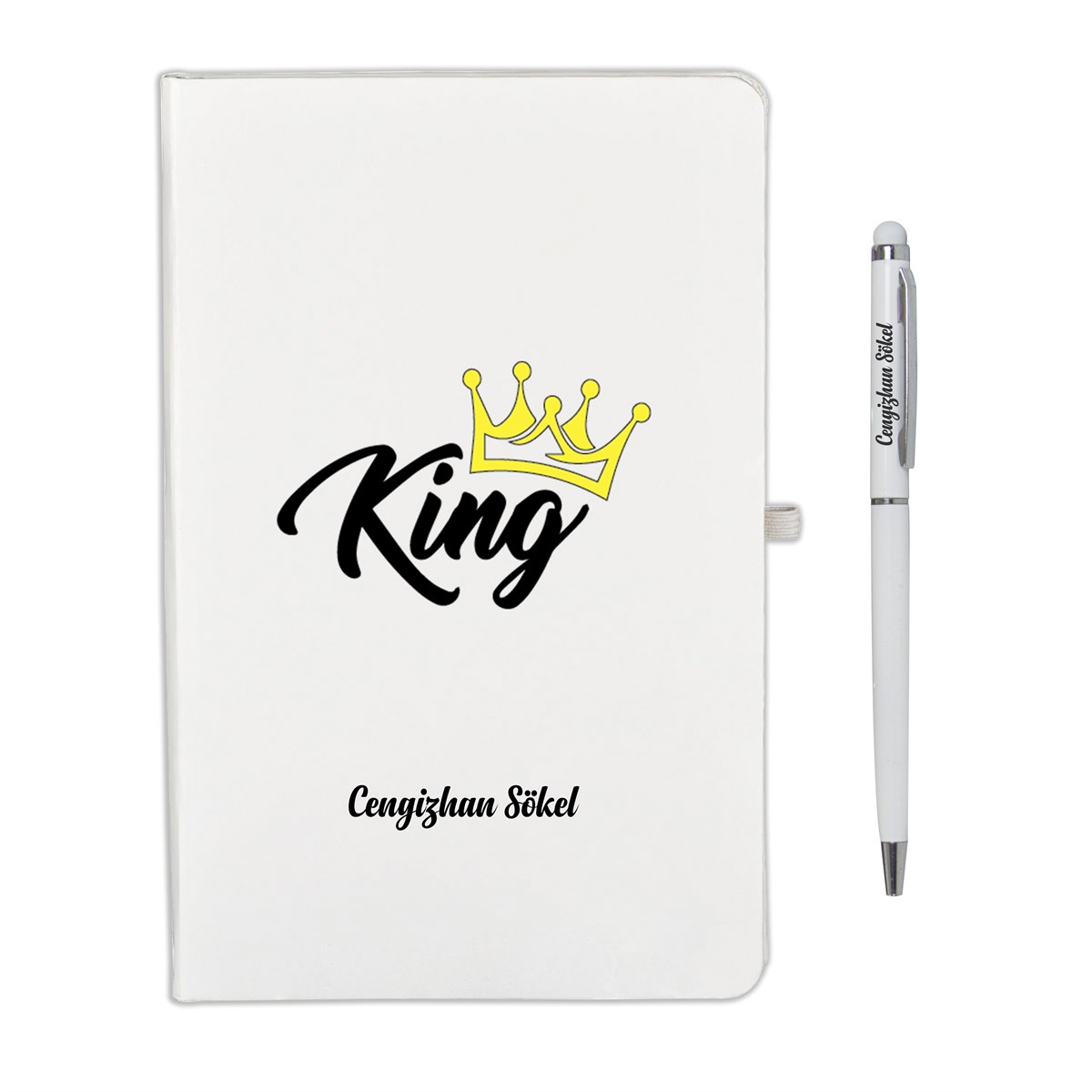 İsme Özel King Temalı  Defter ve Kalem Seti