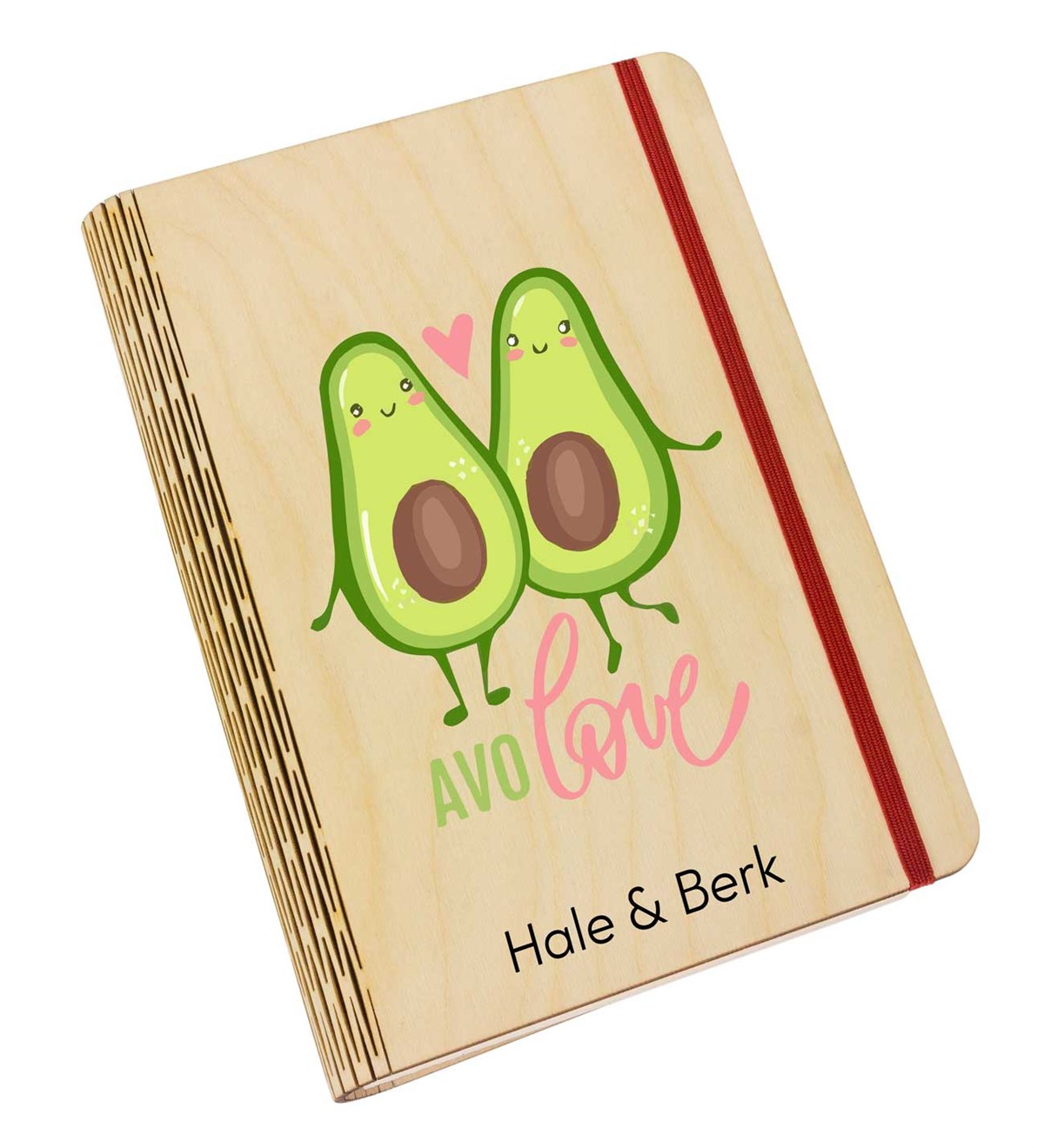 İsme Özel Love Ahşap Anı Defteri - Avolove