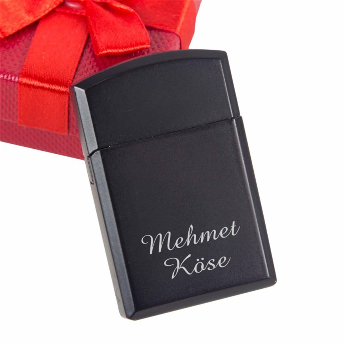 İsme Özel Metal Siyah Çakmak 