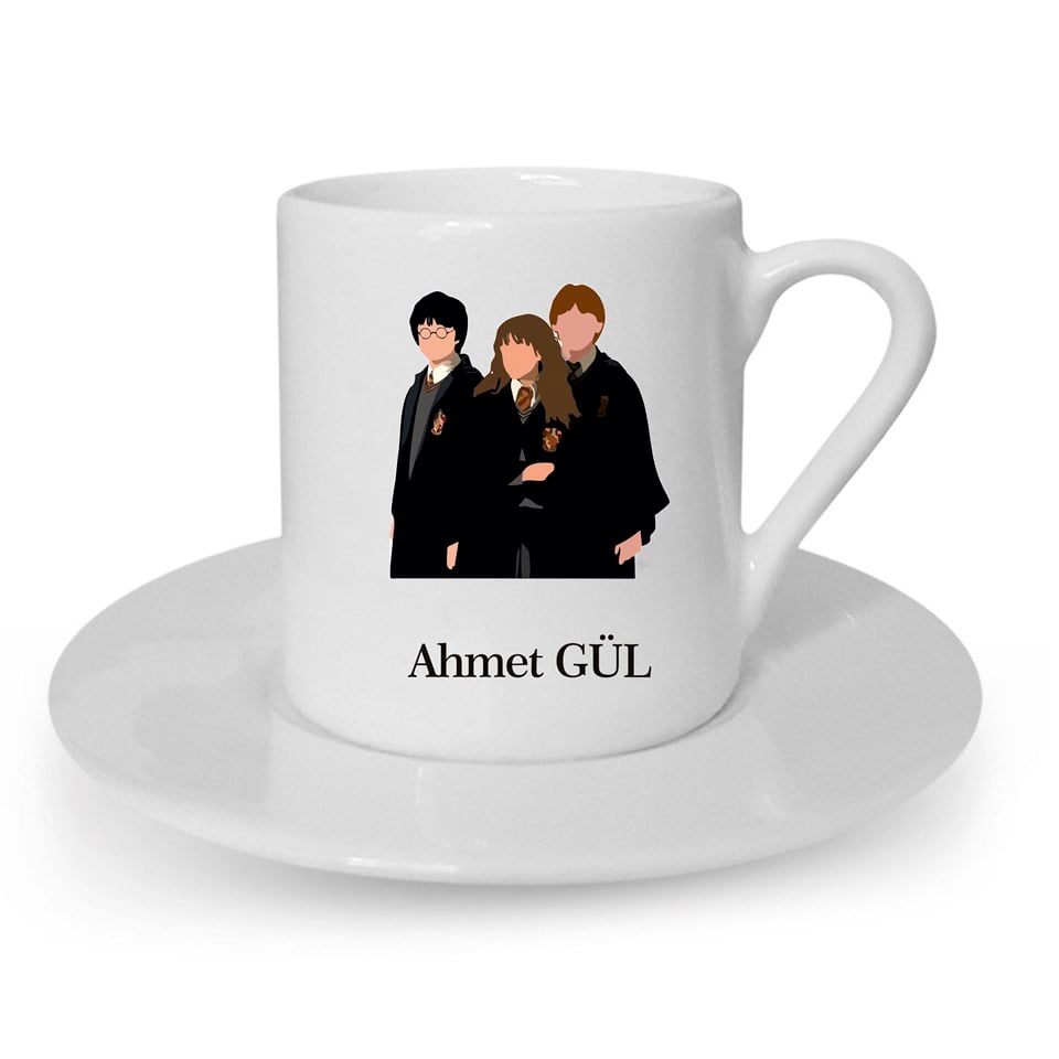 İsme Özel Türk Kahvesi Fincanı Seti - Harry Potter