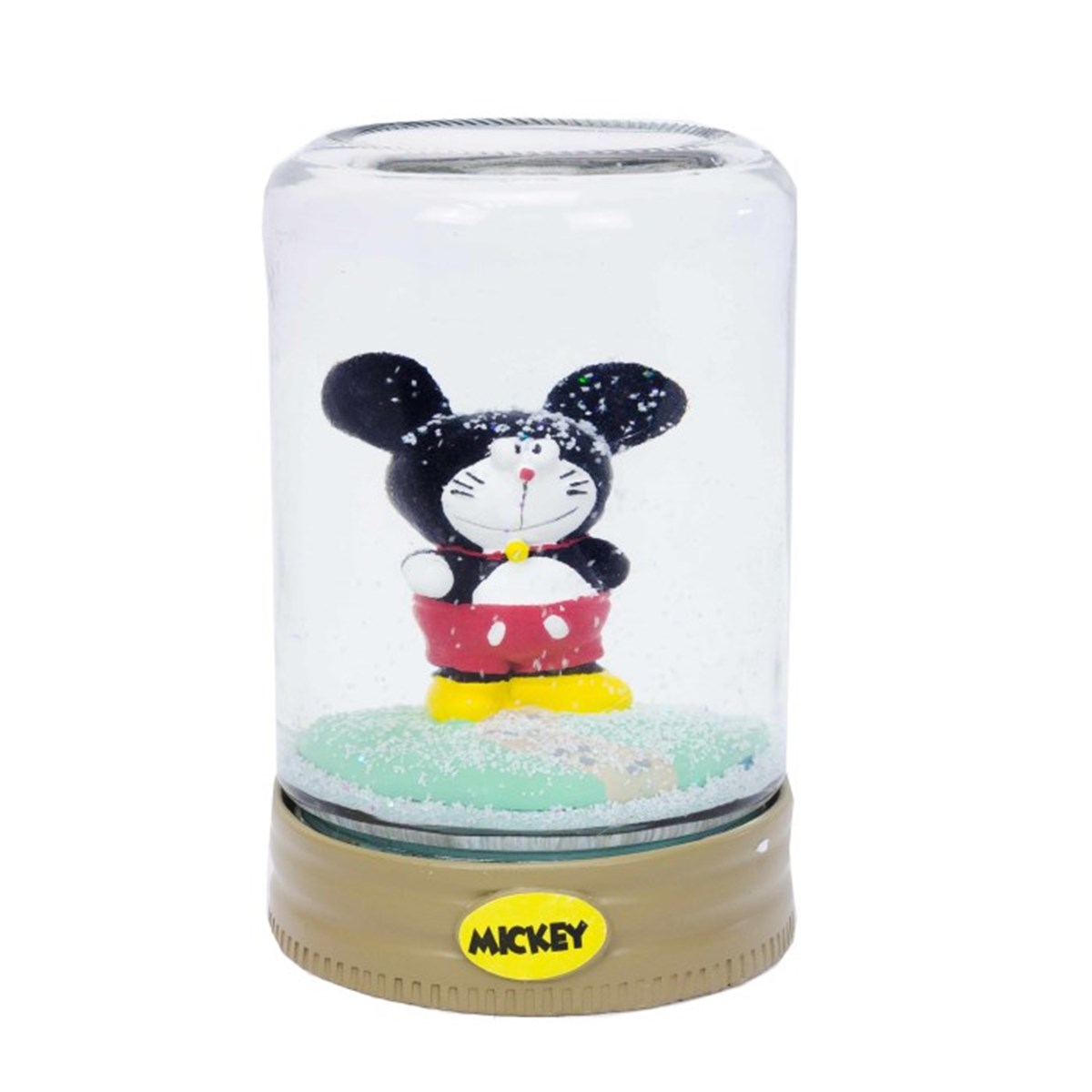 Mickey Mouse Temalı Şişe Tasarımlı Işıklı Su Küresi ve Biblo