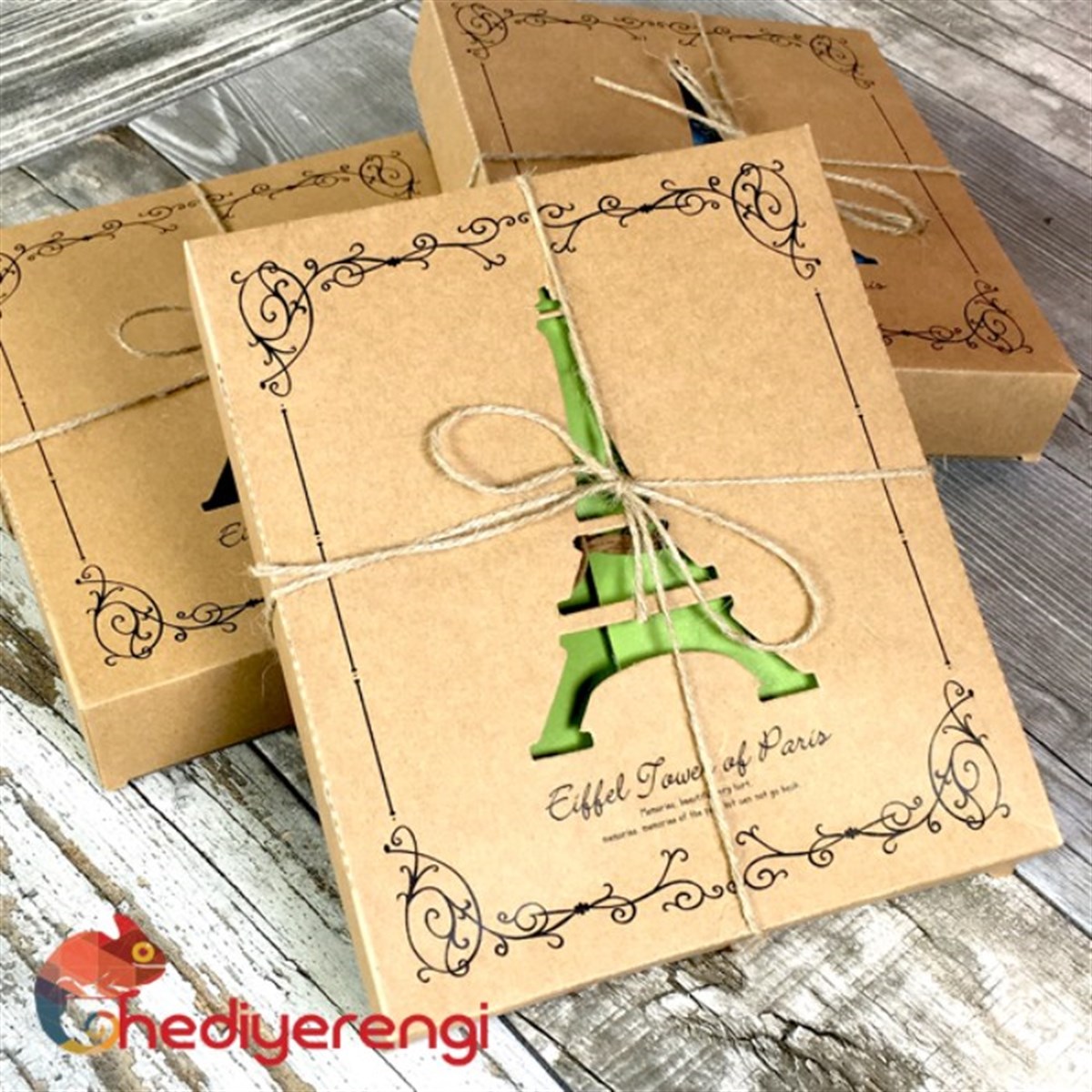 Renkli Deri Kaplı Retro Kendin Yap Albüm Defter​