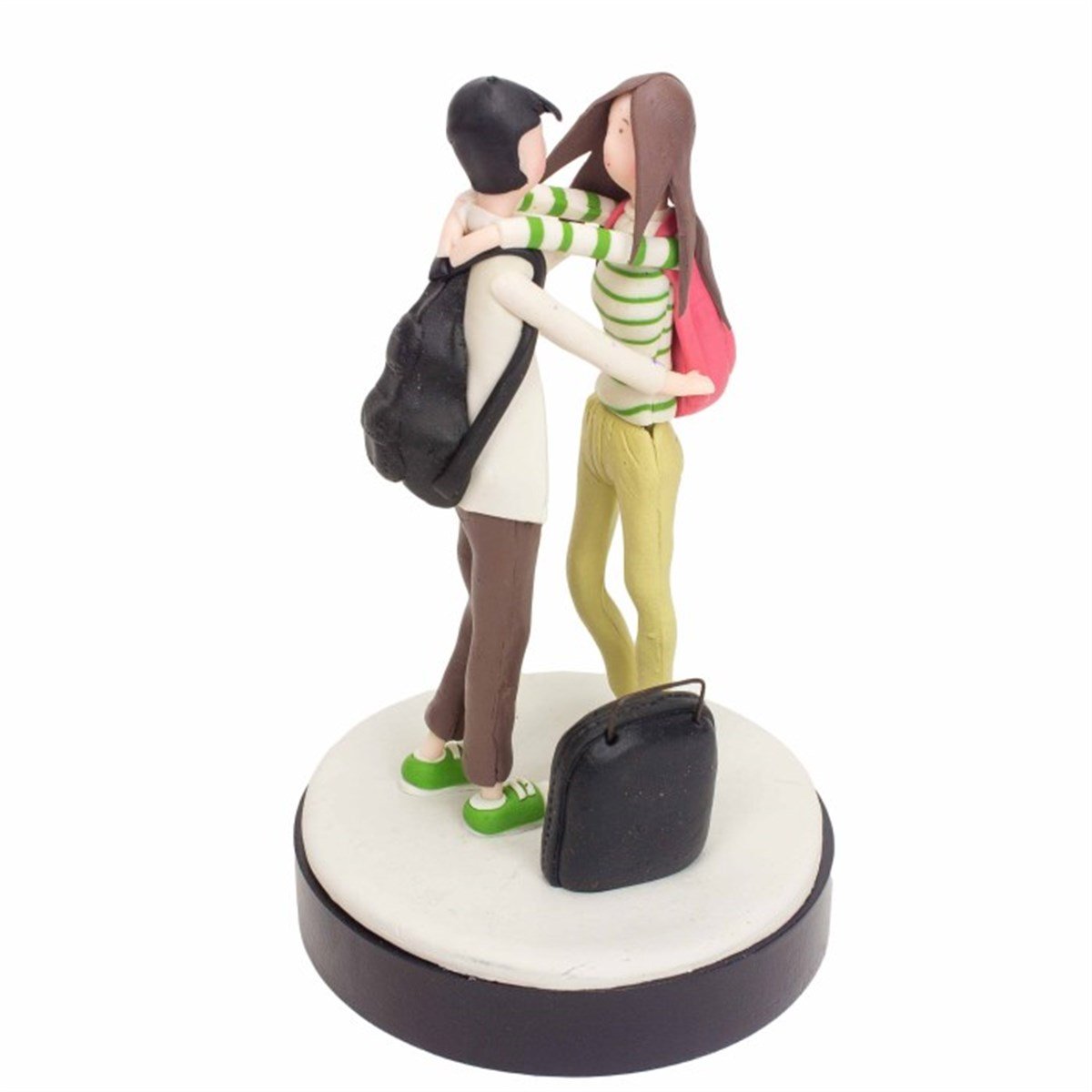 Romantik Sevgililer Temalı 3 Boyutlu Hamur Biblolar Model 2