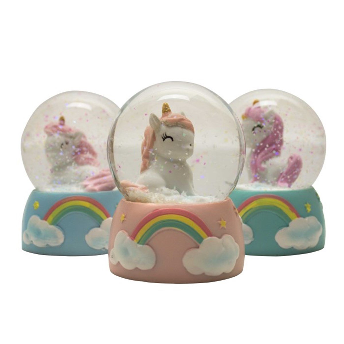 Unicorn Temalı Işıklı Kar Küresi Minik Boy
