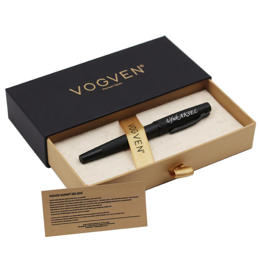 Vogven Marka İsme Özel Mat Desenli Premium Roller Kalem