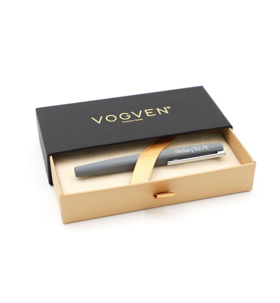 Vogven Marka İsme Özel Mat Rubber Gövdeli Roller Kalem