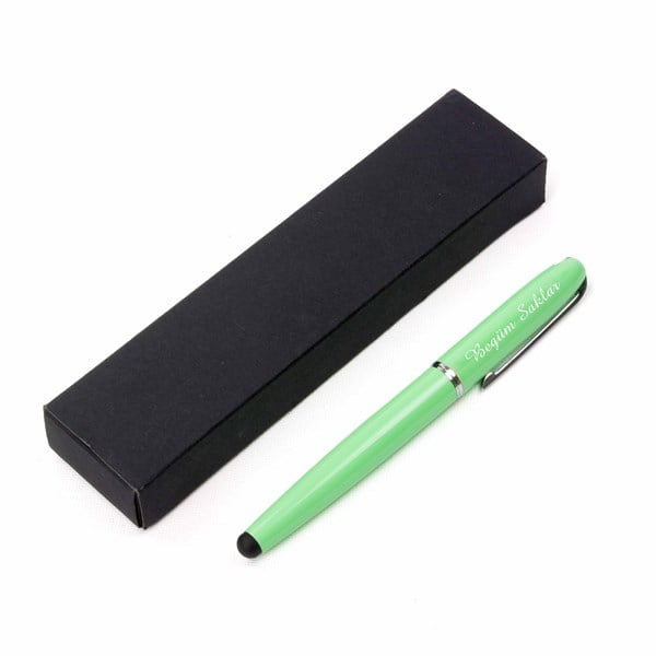 İsme Özel Yeşil Lüx Roller Kalem Kutulu