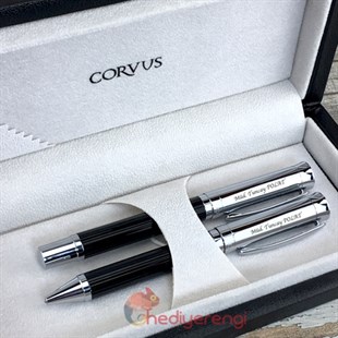 İsme Özel Corvus Exclusive 2’li Roller ve Tükenmez Kalem Seti CV15