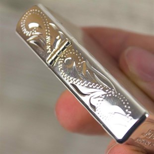 İsme Özel Jobon Metal Desenli Tesla Çakmak Usb Şarjlı Silver