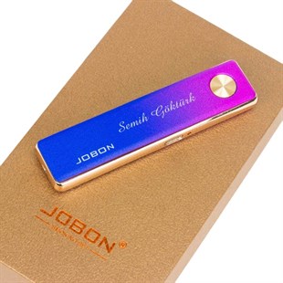 İsme Özel Lüx Usb Şarjlı Rezistanslı Metal Çakmak Pembe (E-ZB-162)