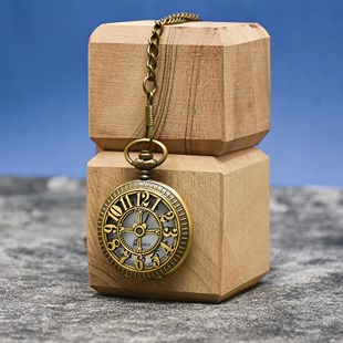 Premium Kabartma Tasarımlı Köstekli Saat - Tasarım Kutulu