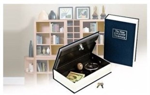 Sözlük Kitap Görünümlü Anahtarlı Metal Gizli Kasa
