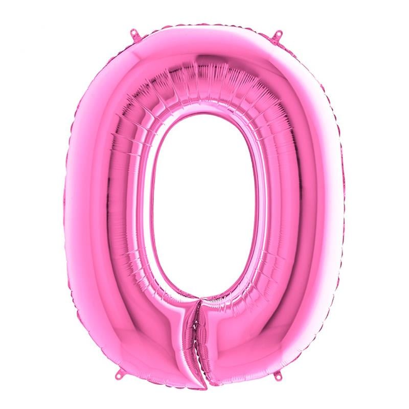 0 Rakam Grabo Fuşya Folyo Balon 102 cm