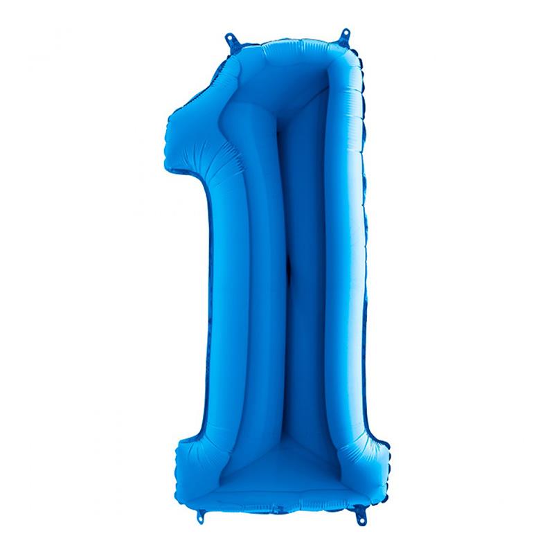 1 Rakam Grabo Mavi Folyo Balon 102 cm