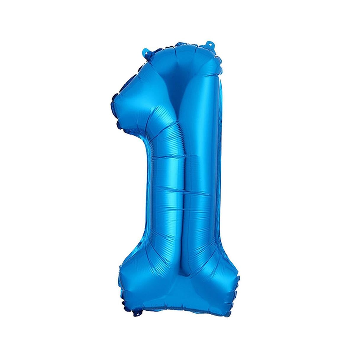 1 Rakam Mavi Folyo Balon 40 cm