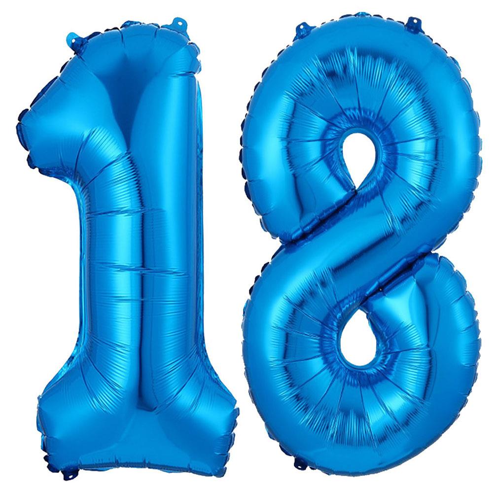 18.Yaş Folyo Balon Seti Mavi 70 cm