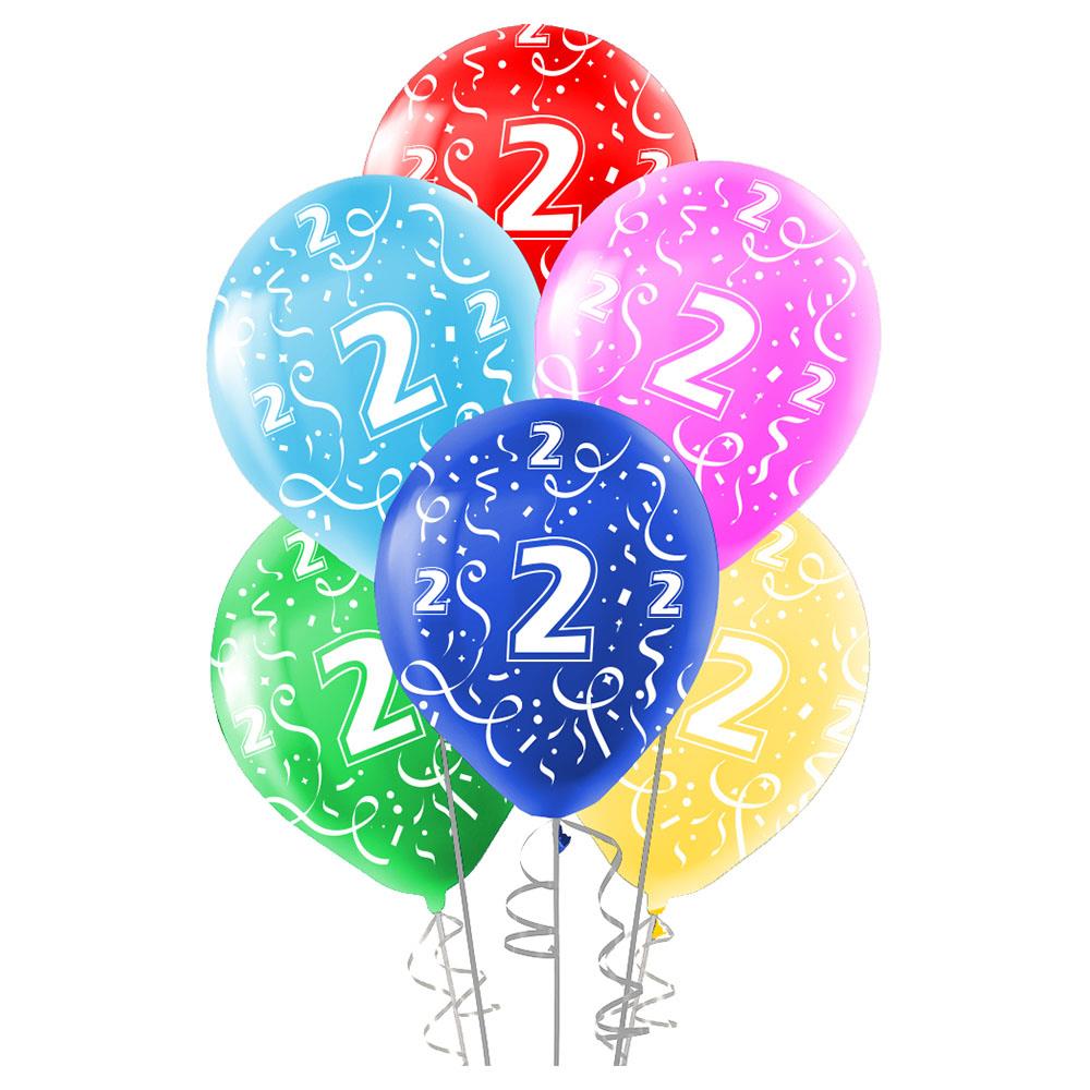 2.Yaş Baskılı Rengarenk Lateks Balon 10'lu