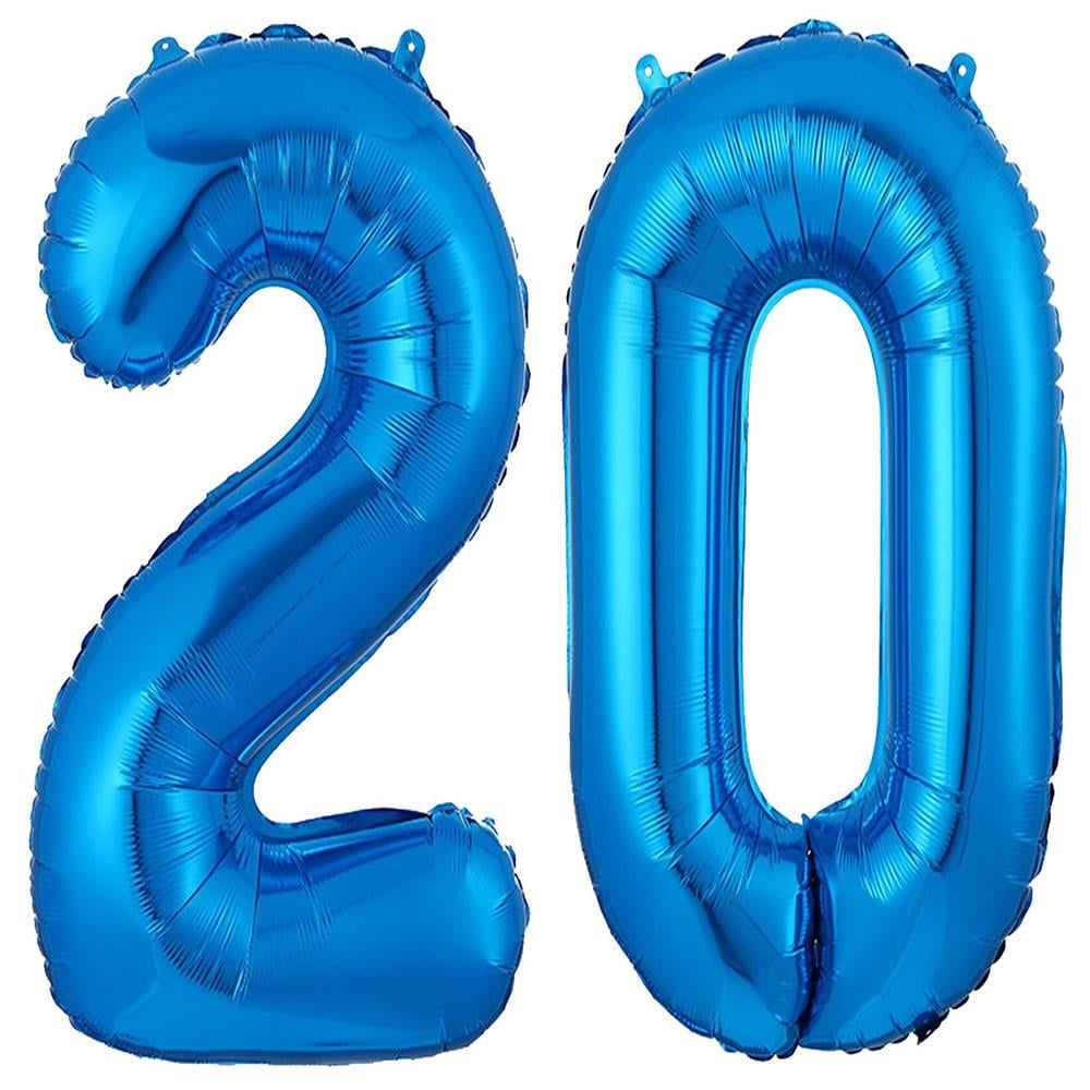 20.Yaş Folyo Balon Seti Mavi 70 cm