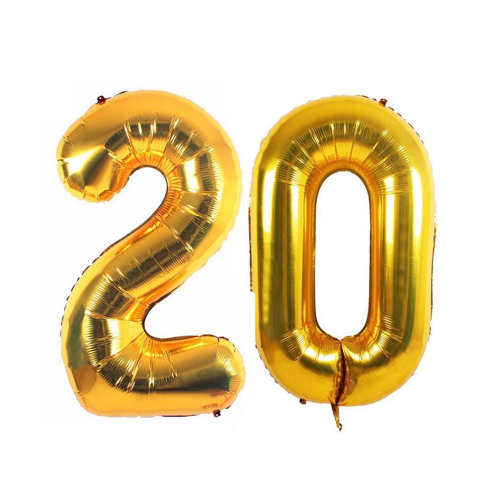 20.Yaş Folyo Balon Seti Altın 70 cm