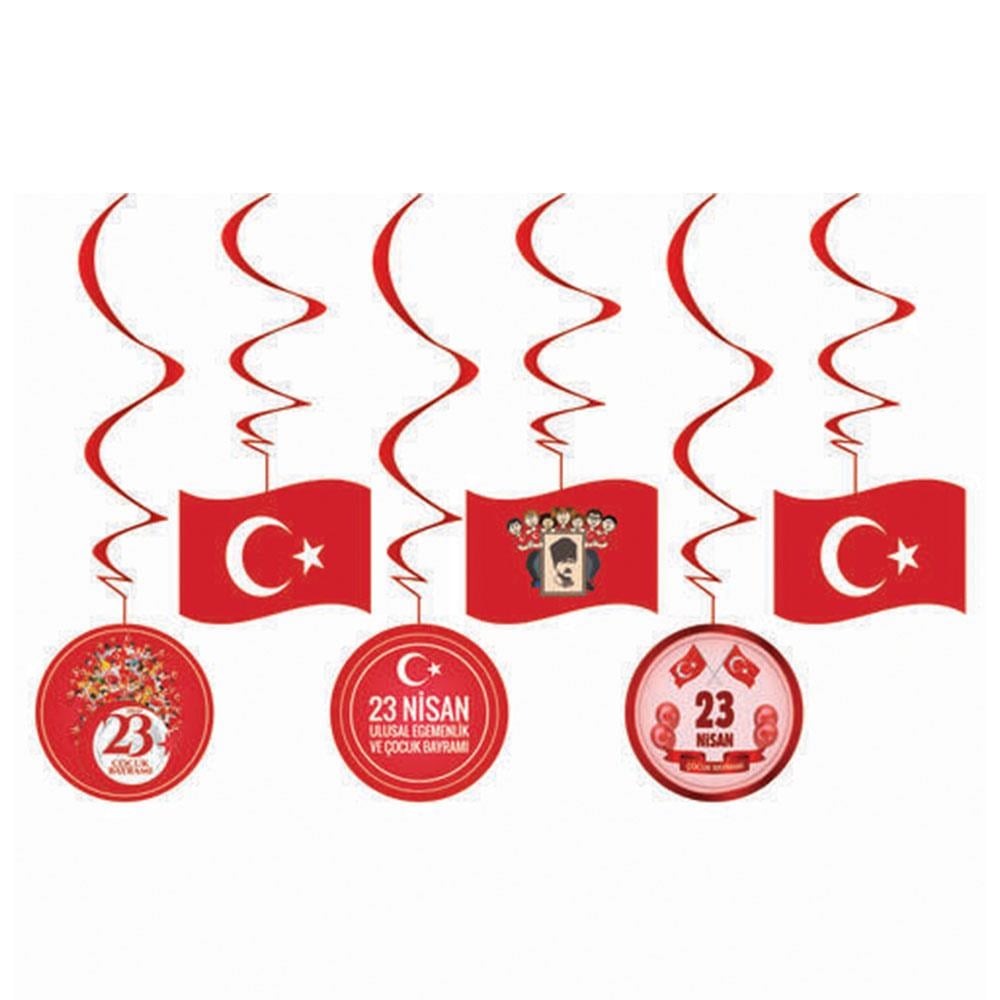 23 Nisan Kutlu Olsun Sarkıt Tavan Süs 6'lı
